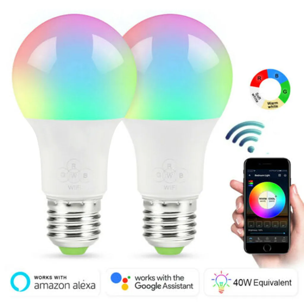 3 шт. WiFi умный светильник лампа меняющая цвет лампы светодиодный для Google Home/Alexa/IFTTT