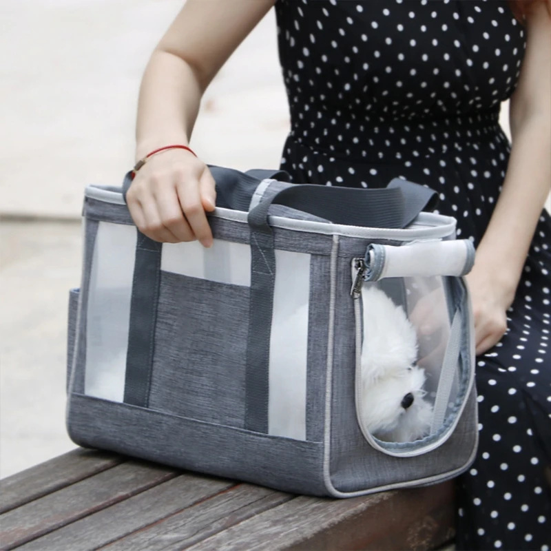 

Breathable Pet Dog Cat Single Shoulder Bags Light Portable Four Sides Dog Handbag Durable Travel Puppy Bag Pet Supplies