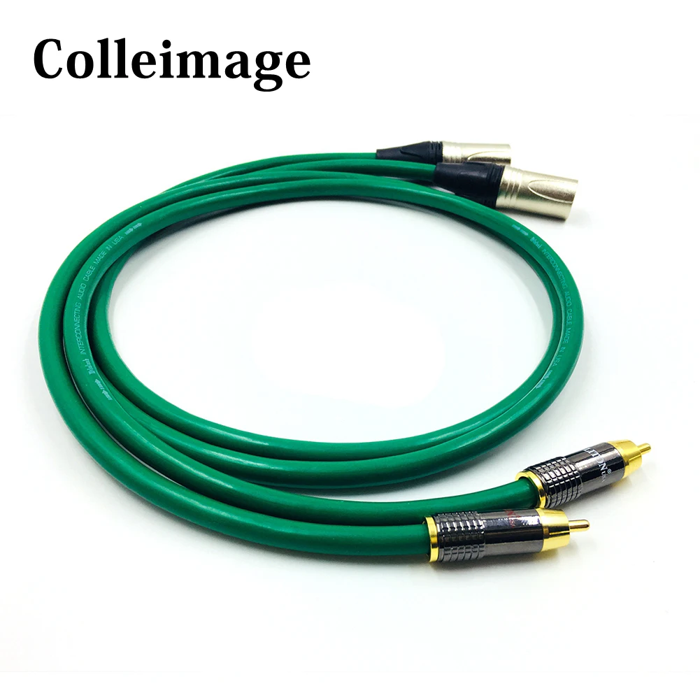 Colleimage Hifi аудио 2328 Межблочный кабель RCA к XLR высокого качества 6N посеребренный 2RCA