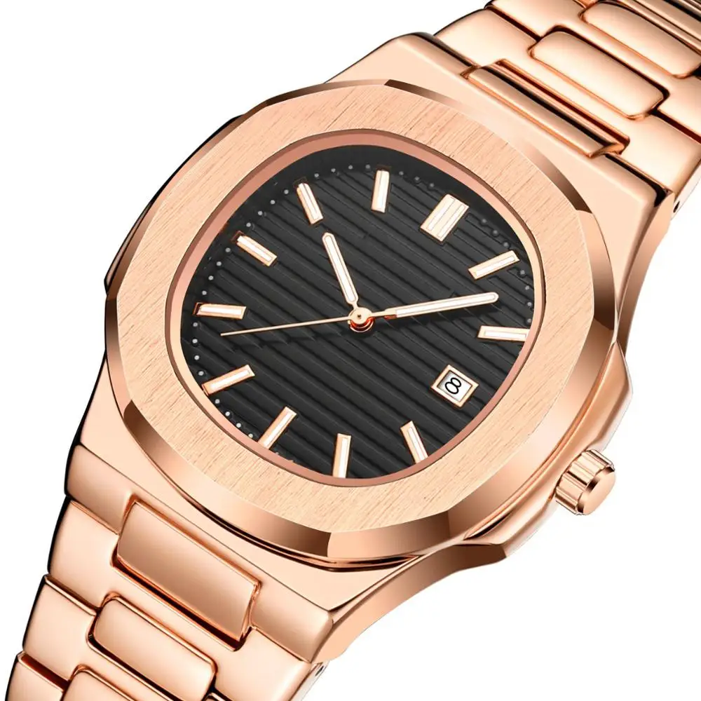 

TACTO 2021 New Arrivals Watch Mens Top Brand Luxury Army Military Wrist Watch Men 30m Waterproof Rose Gold Quartz Watch For Men