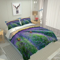 3d Bedding Set Duvet Cover Set 3D Bedding Set Custom Single Double Queen Size purple scenery bed set
