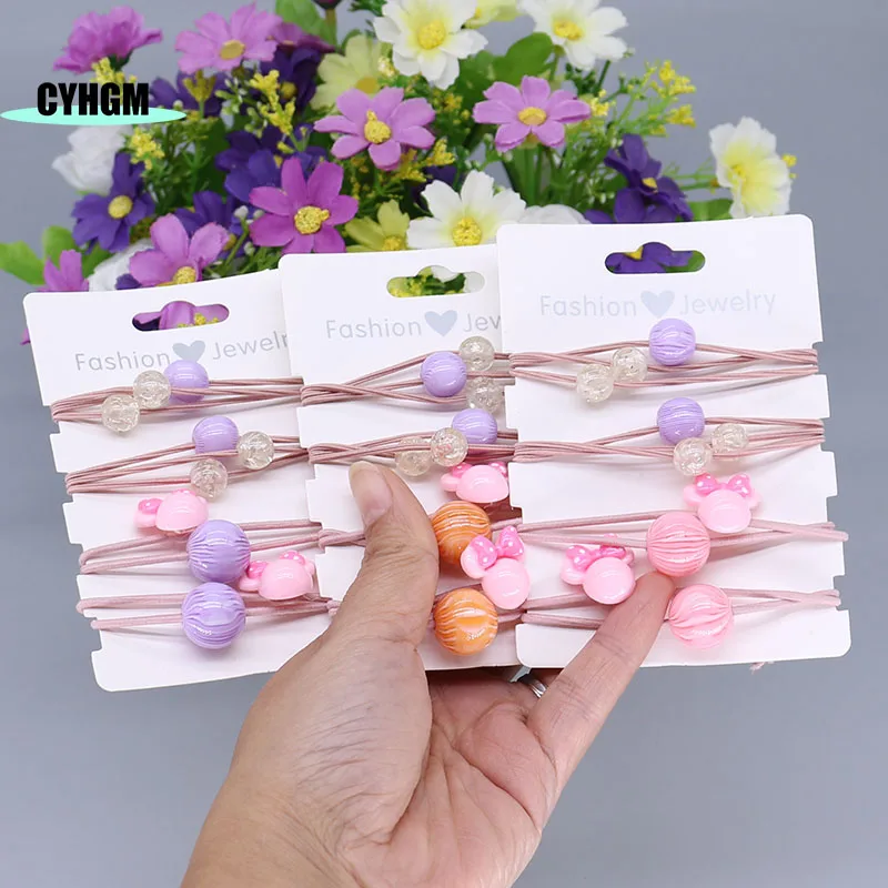 

New Fashion Hair rope hair accessories Cartoon kids Women hair ties elastic hair bands Girls hair rubber band B01-12