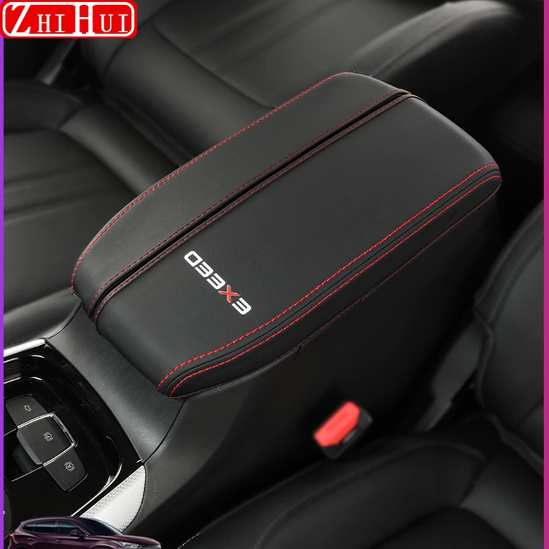 

For Chery EXEED TX TXL 2018 2019 2020 Car Styling Interior Armrest Anti-dirty Pad Cover Sticker Leather Accessories For LHD