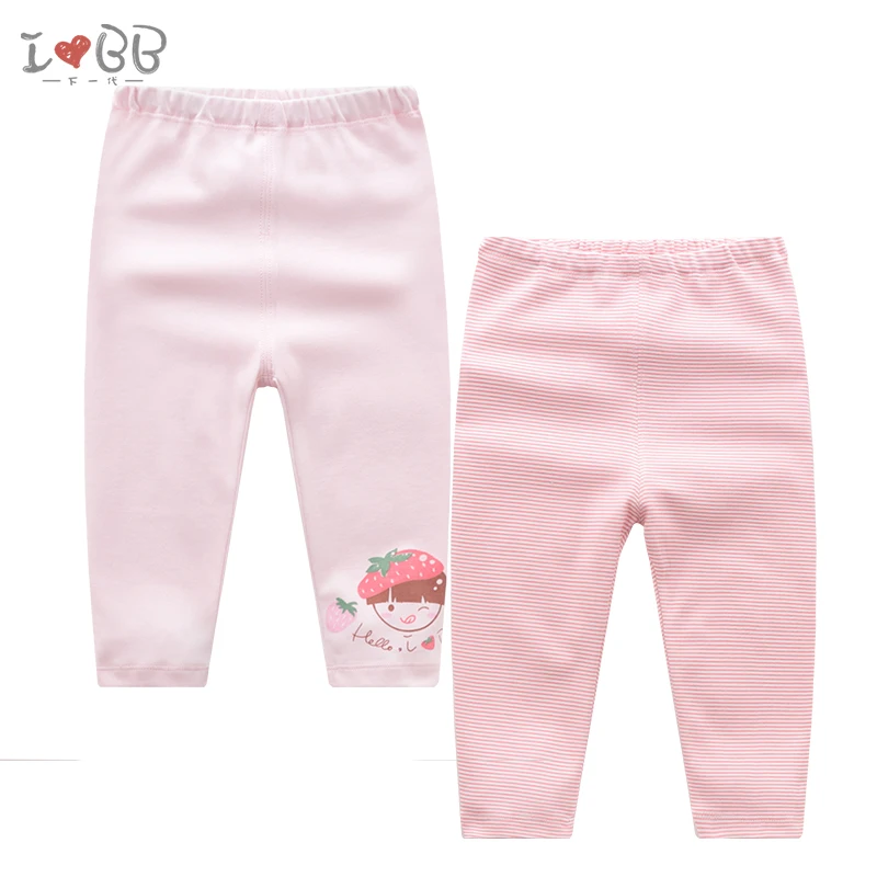 Pink 2 PCS Детские штаны из 2 предметов, теплые штаны для девочек, одежда для малышей, милая мягкая хлопковая одежда розового цвета - Цвет: Pink 2 PCS
