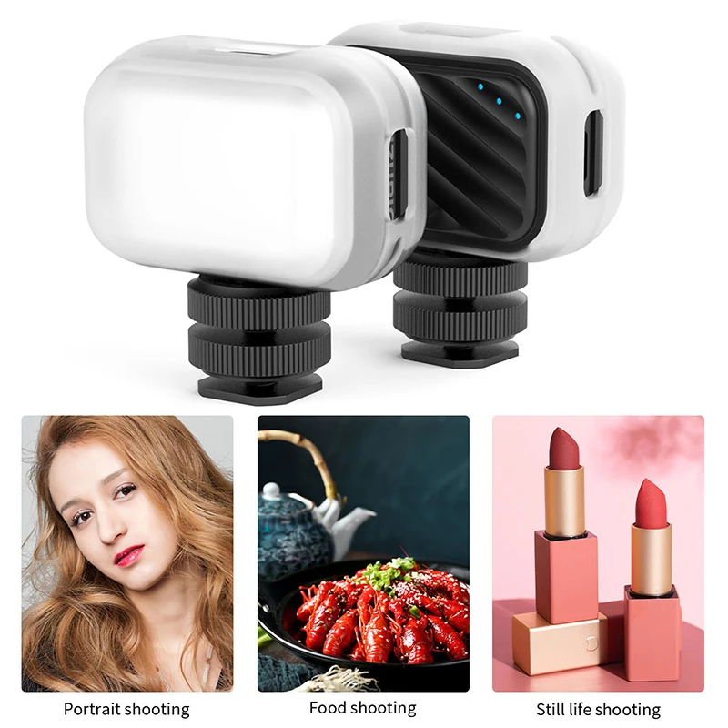

6500K Mini LED Video Light GoPro Light DSLR Camera Light for Gopro 9 8 7 Hero iPhone 12 Pro Max 12 Mini 11 XS Fill Light VL28