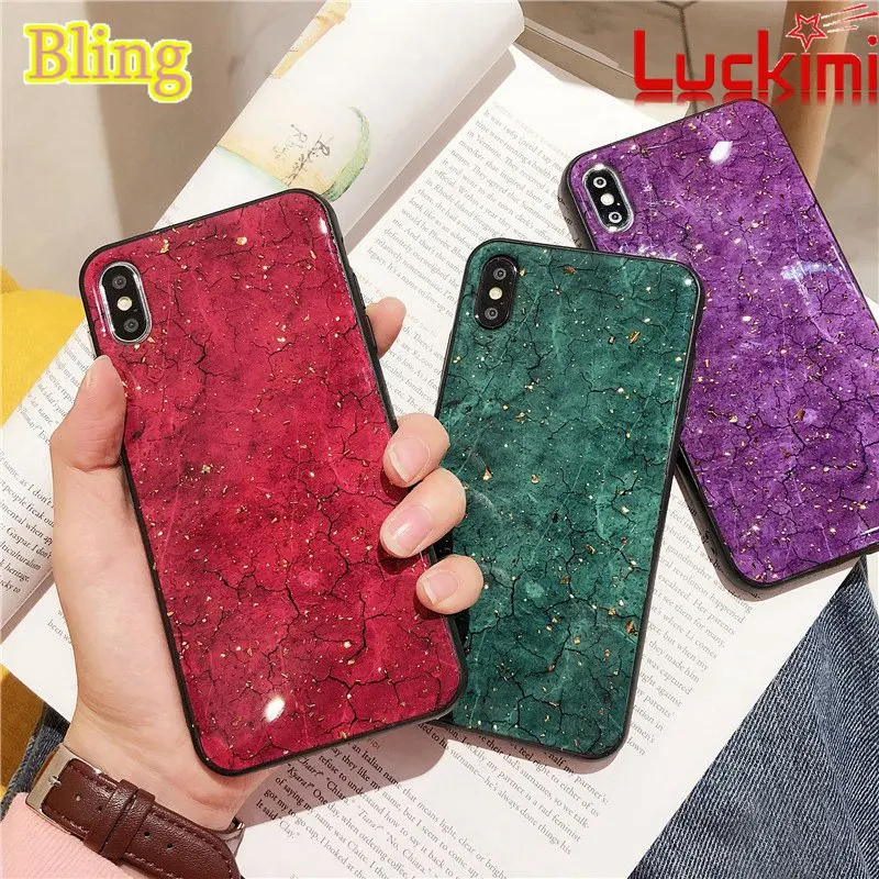 For VIVO Y55 Y53 Y51 Y17 V3 Max V9 Youth Y91C Y81i Y83 V7/Y75 V7 Plus/Y79 luxury shiny glossy mobile phone gold foil cover |