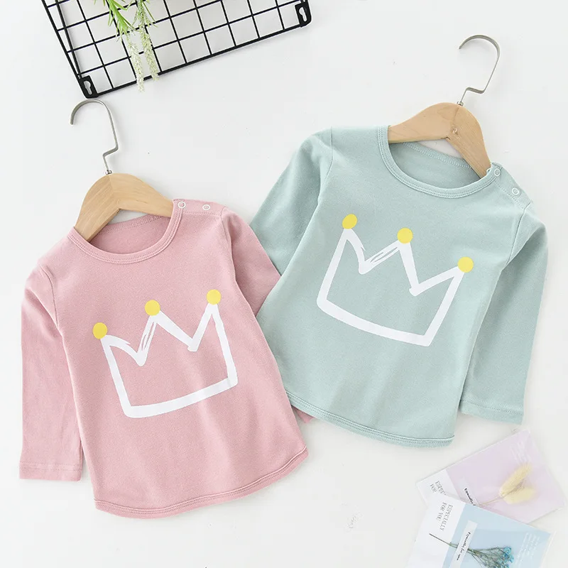 Весенние футболки для маленьких мальчиков хлопковая одежда девочек детские с