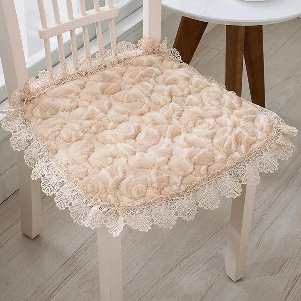 Новый современный дизайн плюшевый квадратный уплотненный стул подушка Кружева