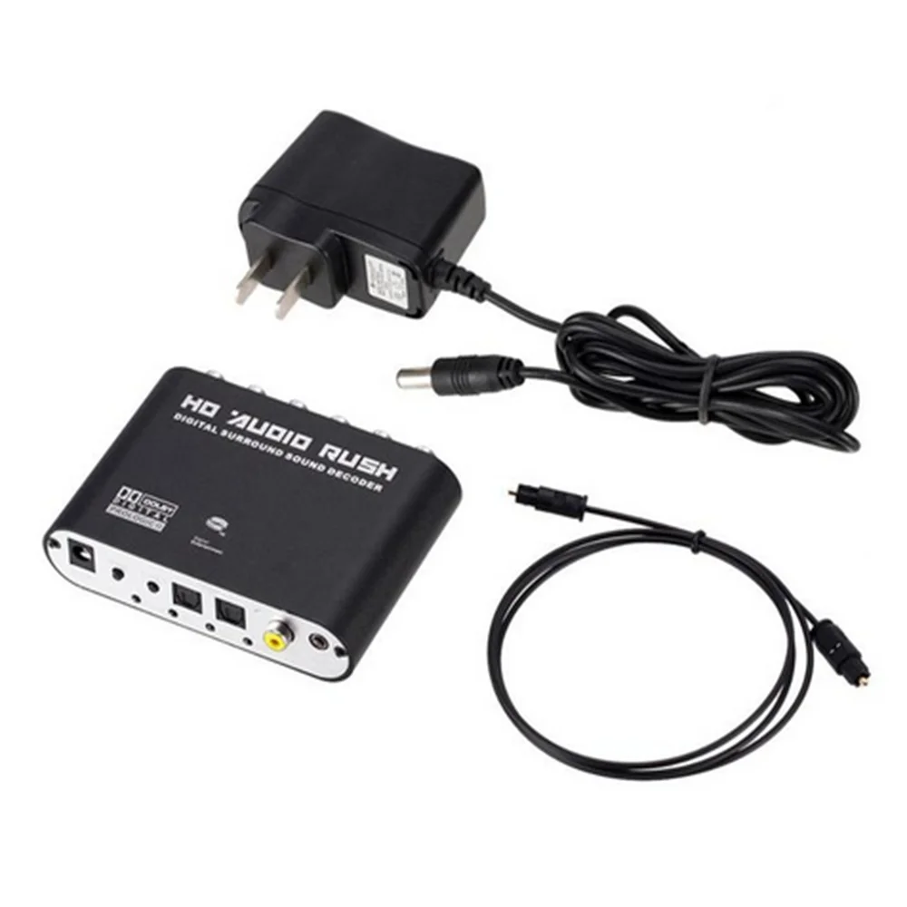 5 1 CH HD аудио декодер SPDIF коаксиальный к RCA DTS AC3 оптический цифровой усилитель