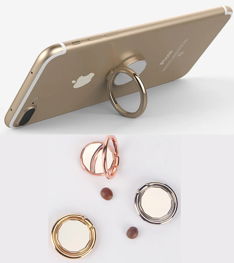 

Universal Finger Ring Phone Holder on Mobile Phone for Xiaomi Huawei Honor Plating Adhesive 360 Rotatable Holder Stand Bracket