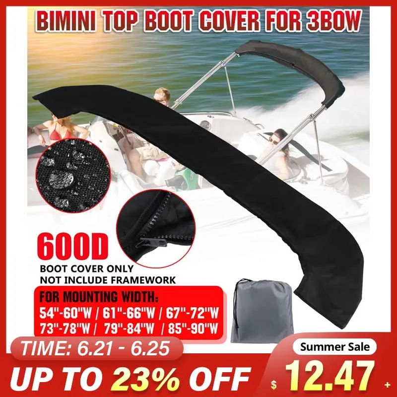 600D водонепроницаемый чехол для лодки 3 опорный тент загрузки крышка рамка