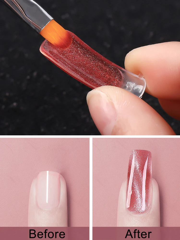 Полигель-лак для наращивания ногтей кошачий глаз 15 мл | Красота и здоровье