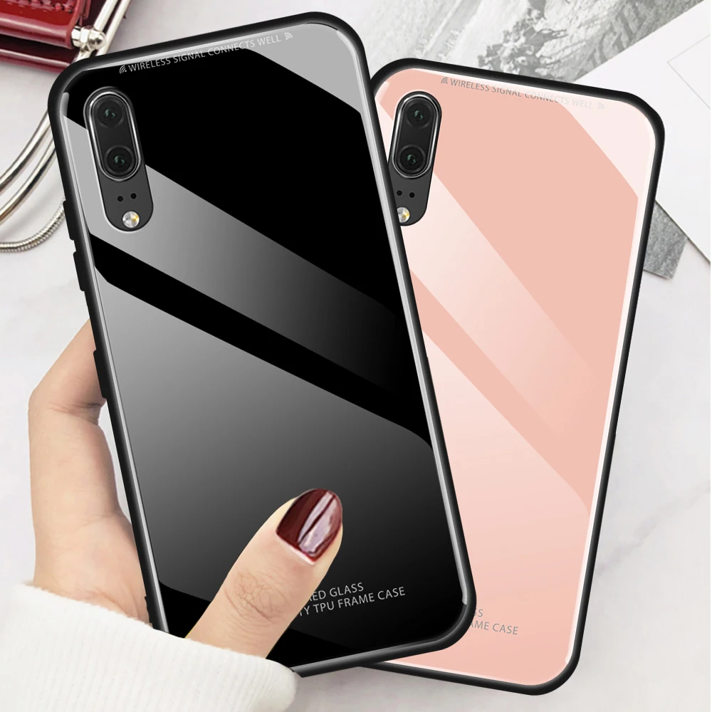 Глянцевый стеклянный чехол для телефона huawei P30 Lite P20 Lite P30 P20 Pro ударопрочный чехол из закаленного стекла