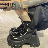 personality platform patent leather martin boots fashion stretch cloth womens boots black gladiator women autumn boots leather