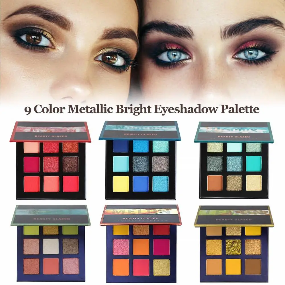

The New 9-Colors Eyeshadow Palette Colorful Shadows Palett Glitter Highlighter Shimmer Make Up Pigment Matte Eye Shadow Pallete