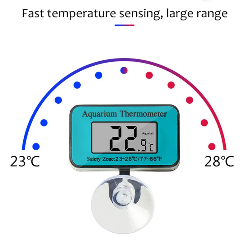 Waterproof Digital LCD Fish Tank Thermometer Underwater Temperature Monitor with Suction Cup 1pc |