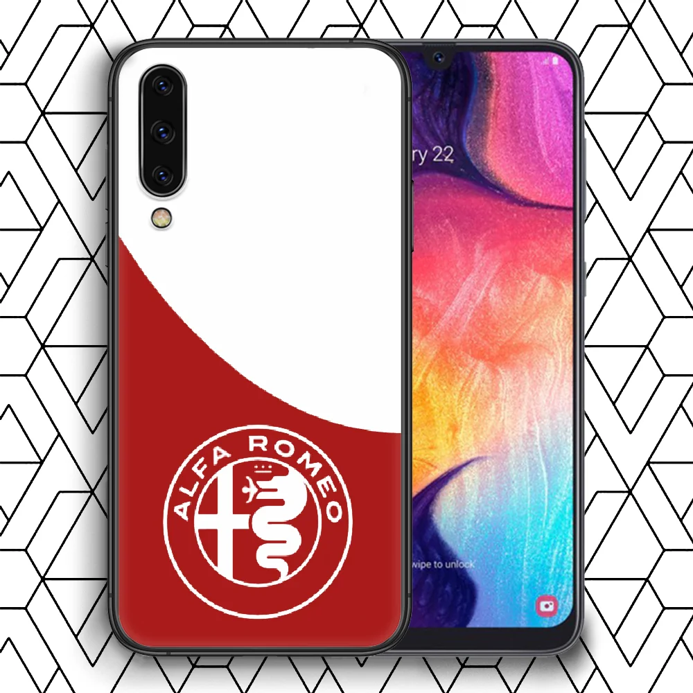 

Alfa Romeo car logo Phone Case Cover For Samsung Galaxy A 8 10 11 20E 21 30 40 50 51 70 71 81 S black Bumper Soft Shell Tpu