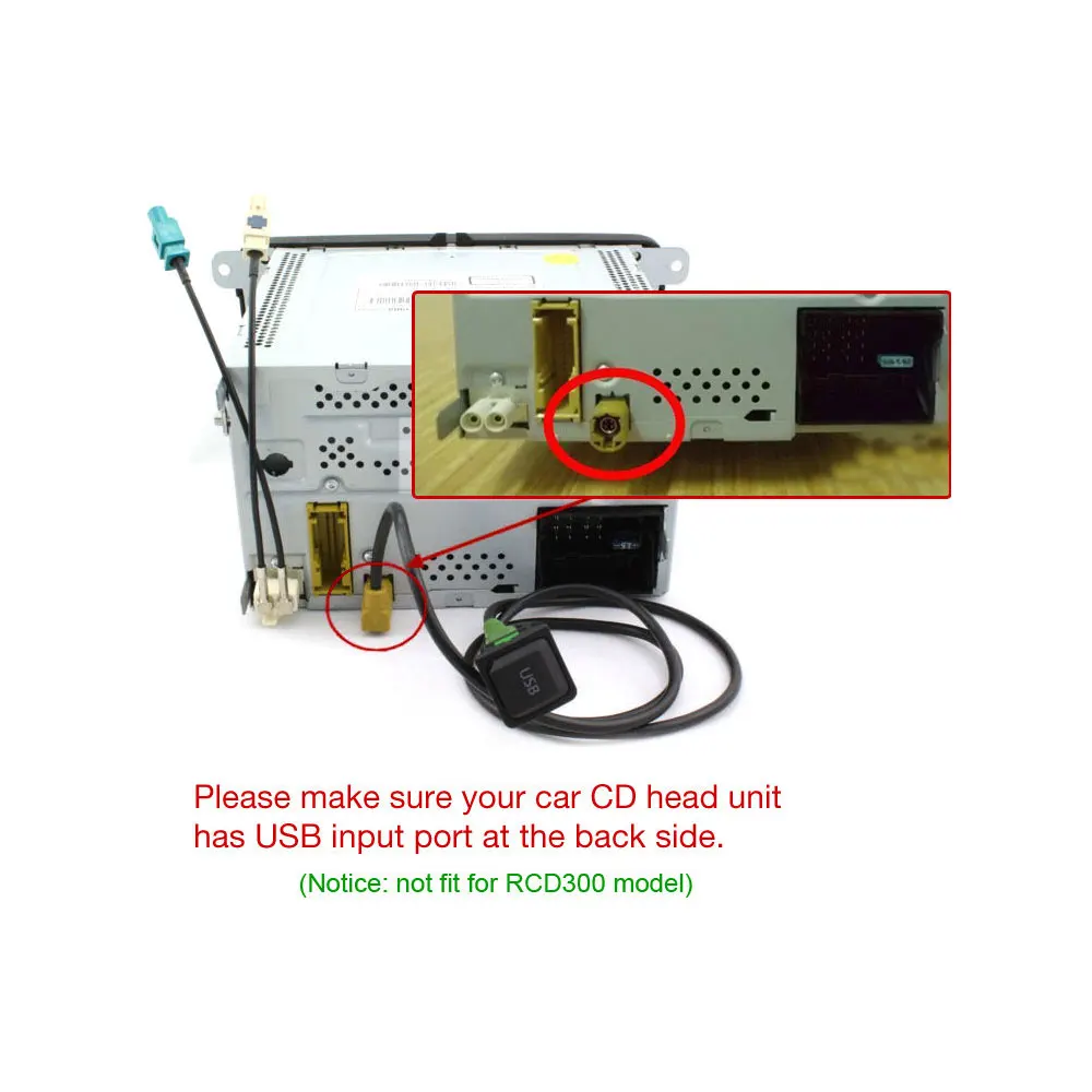 Автомобильный USB CD радиопровод Кабель-адаптер переключатель для VW RCD510 RNS315 RCD300 + Golf