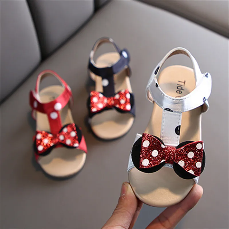 

Baby Girls Sandals Summer Cute Toddler Kids Princess Shoes For Girls Bow Peep-toe Soft Children Beach Sandals Girls Size 21-30