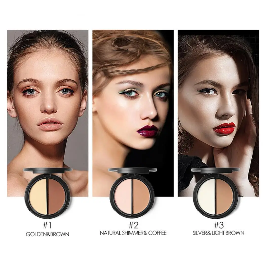 Женский макияж двойной цвет лица Контур матовый и 8 4 г светящийся прессованный