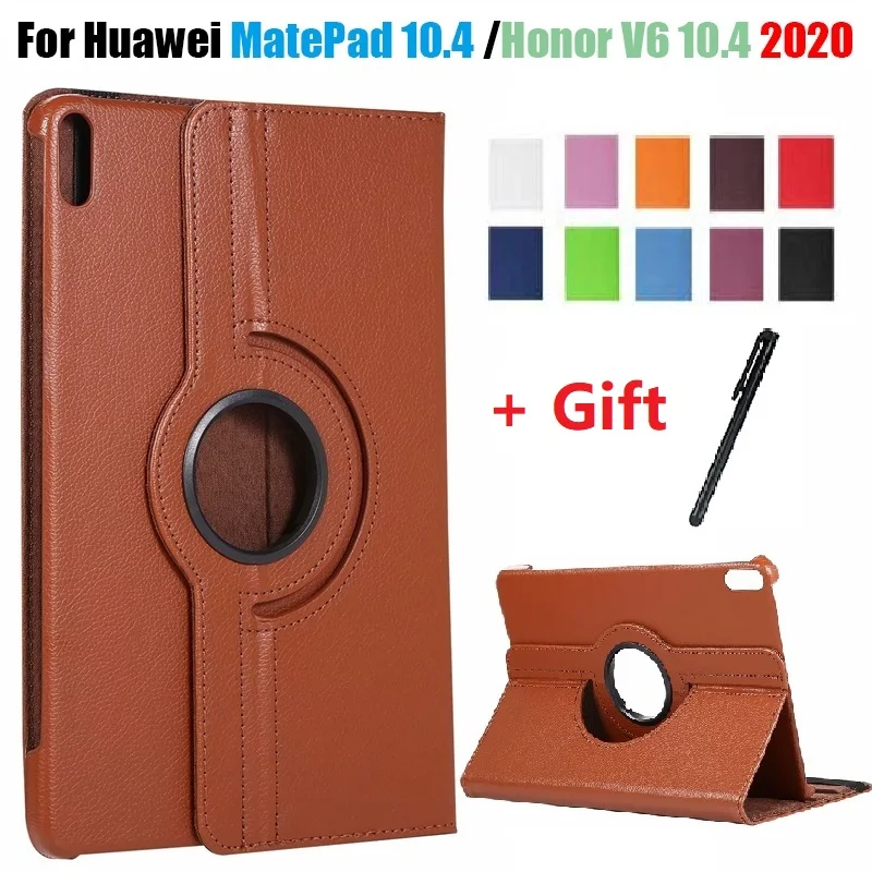 

Cover case for Huawei MatePad Mate Pad 10.4 Tablet funda BAH3-W09 BAH3-AL00 360 Rotating Case for Huawei Honor V6 funda 10.4''