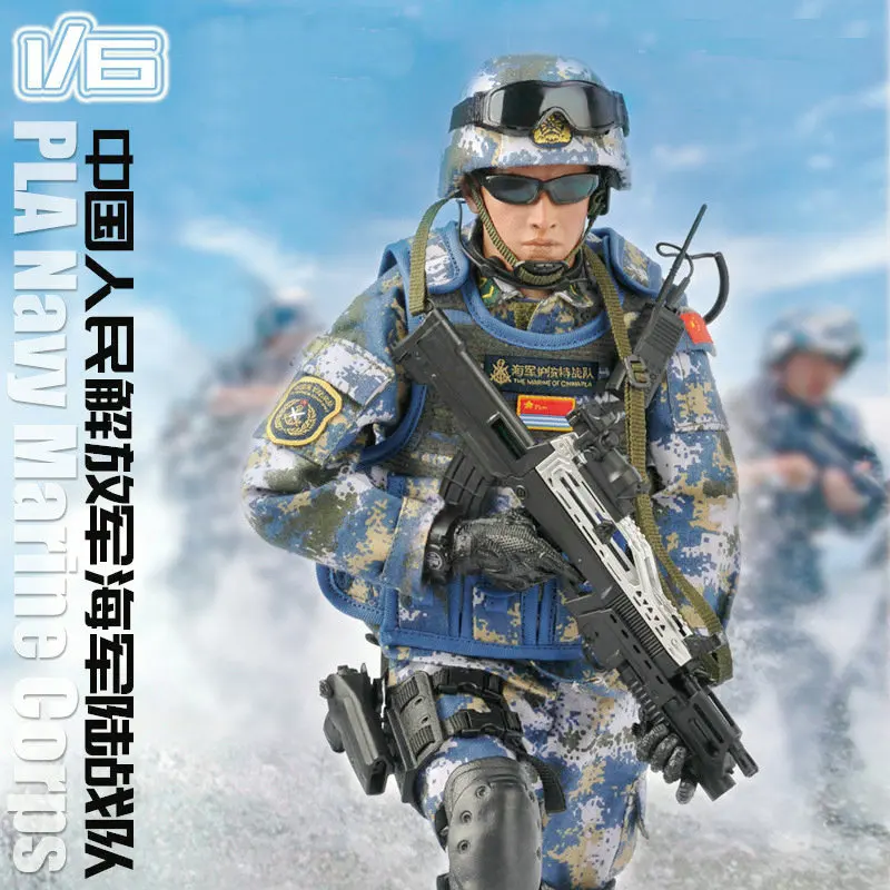 1/6 масштаб 12 &quotКитайский PLA морской корпус солдатская фигурка 30 см Военная
