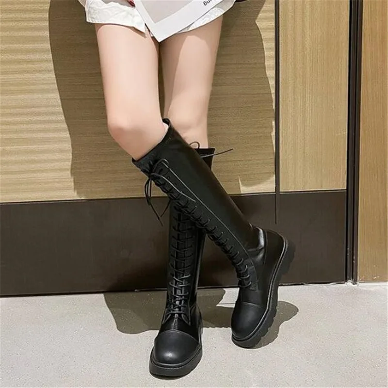 

Winter big size women's boots winter new low-heeled knight boots high-tube comfortable women's shoes snow boots riding boots