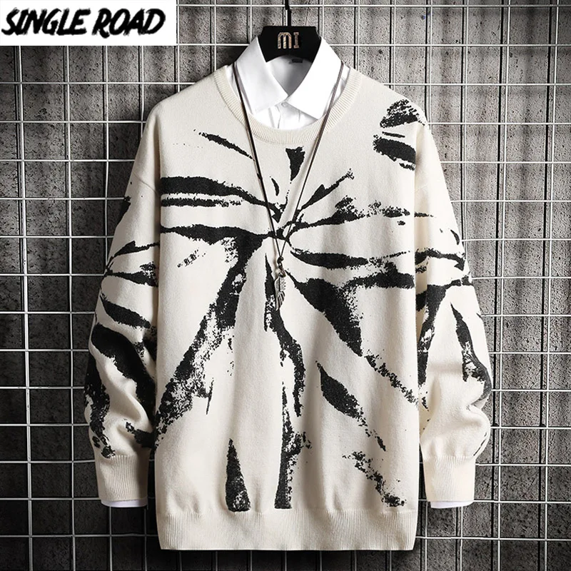 Мужской трикотажный свитер в стиле хип хоп|Джемперы| |