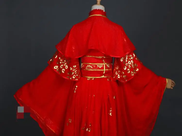 Китайский аниме Tian Guan Ci Fu Xie Lian карнавальный костюм красное свадебное платье