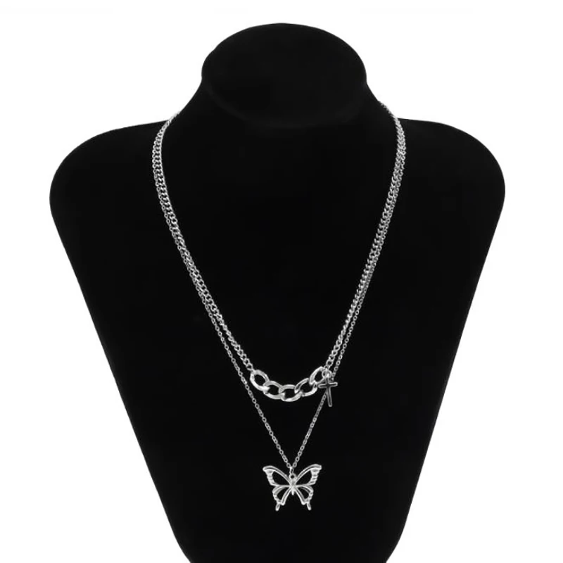 

YOUVI Stainless Steel Jewelry Set Necklace for Women Men Choker Goth Chains Necklace Charm Lovers Boys Rock Collar Charm