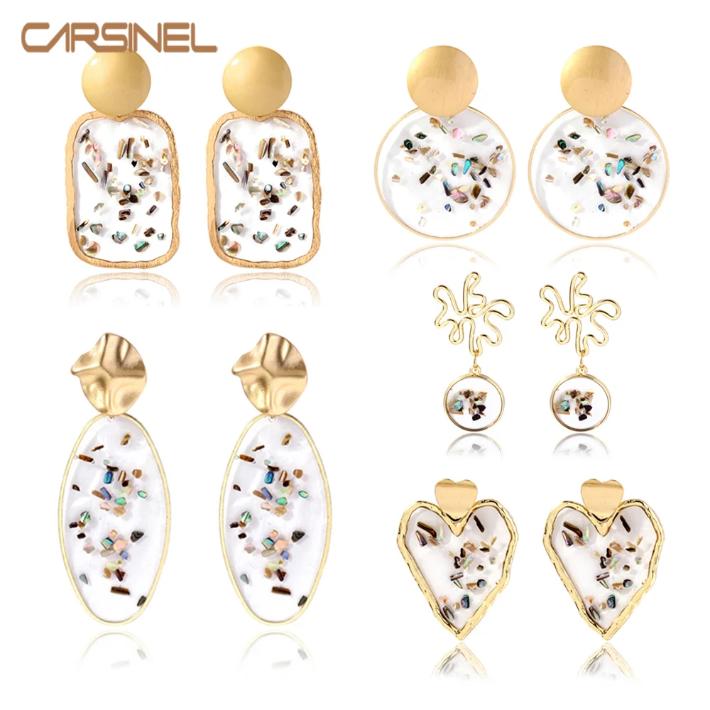 CARSINEL брендовые винтажные большие геометрические Висячие серьги для женщин