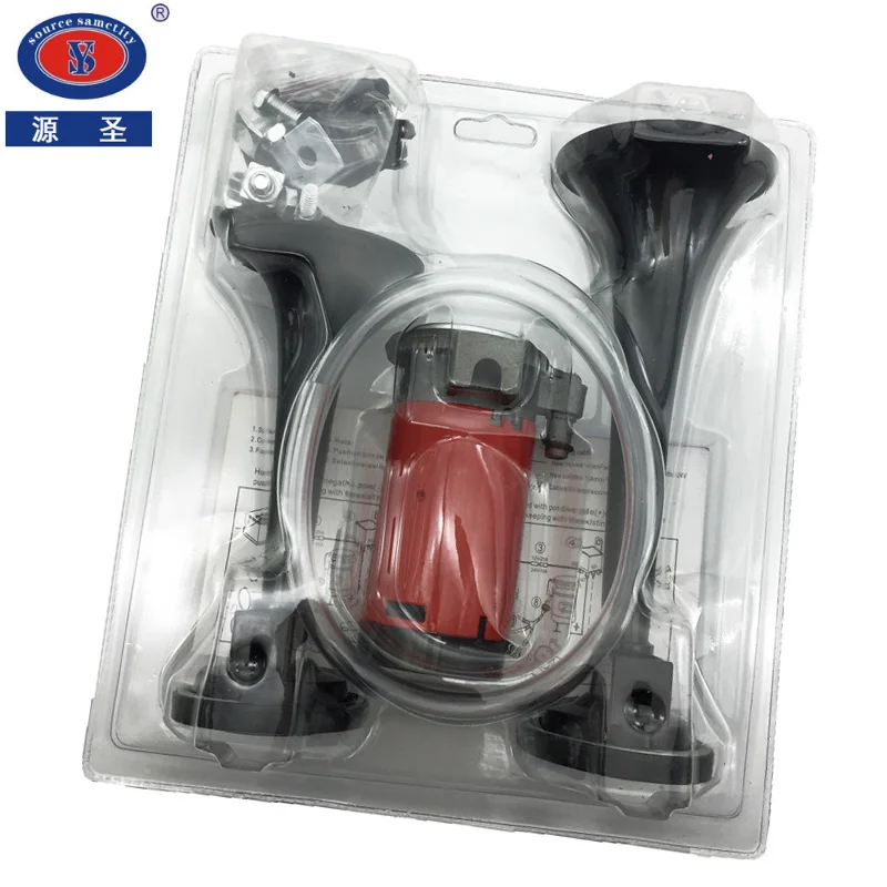 

YUANSHENG 12V DC Ultra Loud Dual Trumpet Air Horn Compressor Kit For Car/Truck/Vehicle/Train/Motorcycle