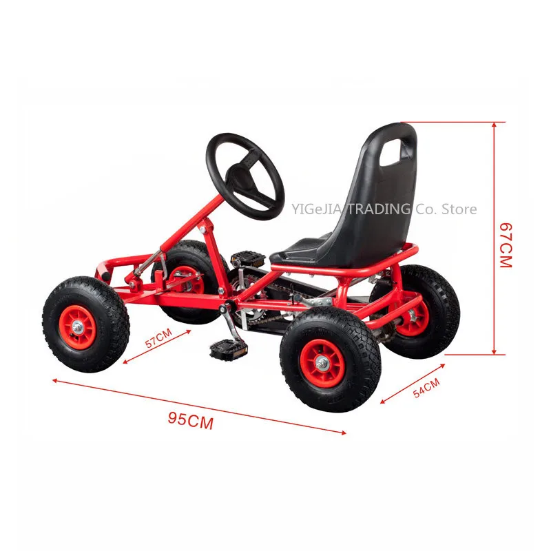 Детская педаль Go Kart езда на резиновых колесах спортивная гоночная игрушка Трайк