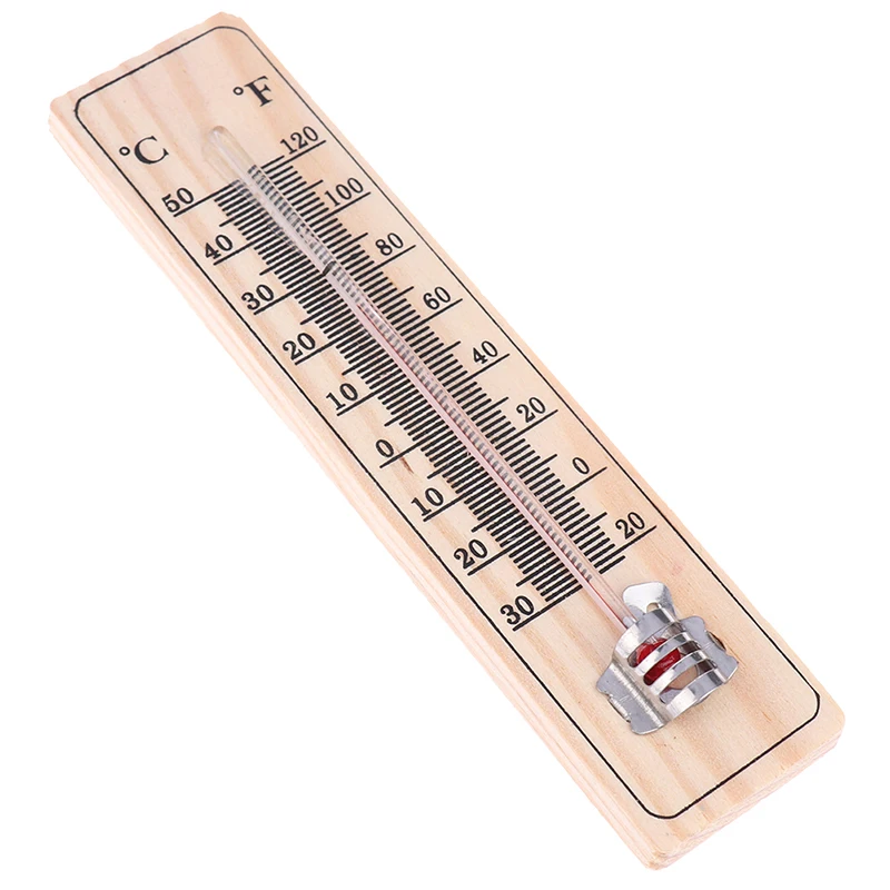 

1Pc Wood Thermometers Practical Garden Office Garage Indoor Temperature Logger Wall-mounted Direct Reading Type High Quality