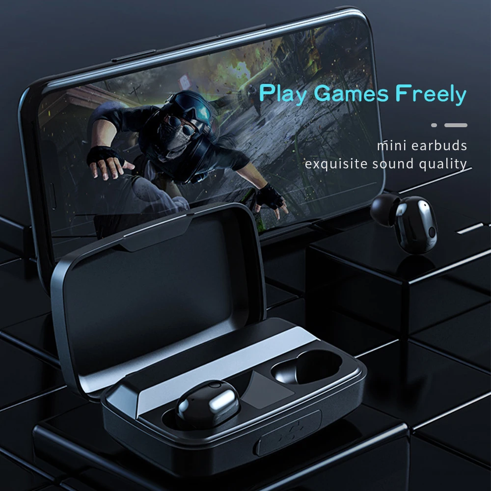 Nine Pole NP A10S LED Digital Display Smart Touch Control TWS Wireless Earphones HiFi Stereo Sound Earbuds | Электроника