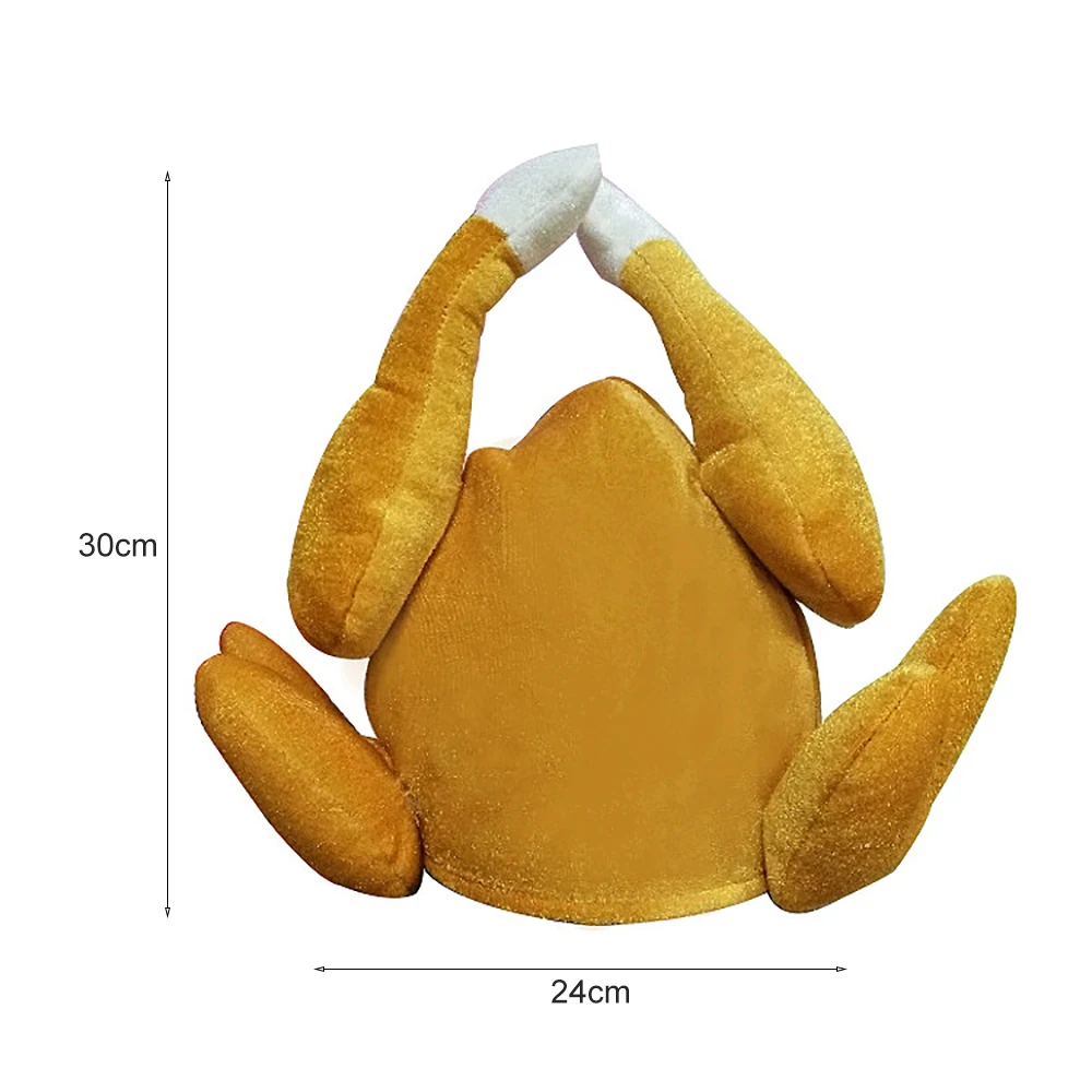 

Party Hat Roasted Turkey Hat Plush Adults Hat Entertaining Christmas Party Quirky Costume Caps