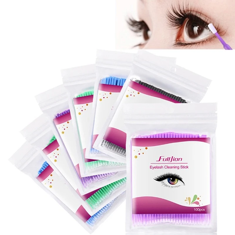 100 шт. мини ресниц аппликаторы тушь для кисти одноразовые макияж ватным тампоном
