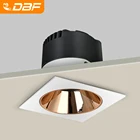 Квадратный потолочный Точечный светильник DBF, 2021, с антибликовым покрытием, угловой светильник регулируемый встраиваемый потолочный светильник, 7 Вт, 12 Вт, 15 Вт, 18 Вт, для фото отеля, фонового прохода