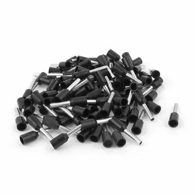 100 шт. внешний конец шнура с изолированным кольцом черного цвета AWG18|Соединители| |