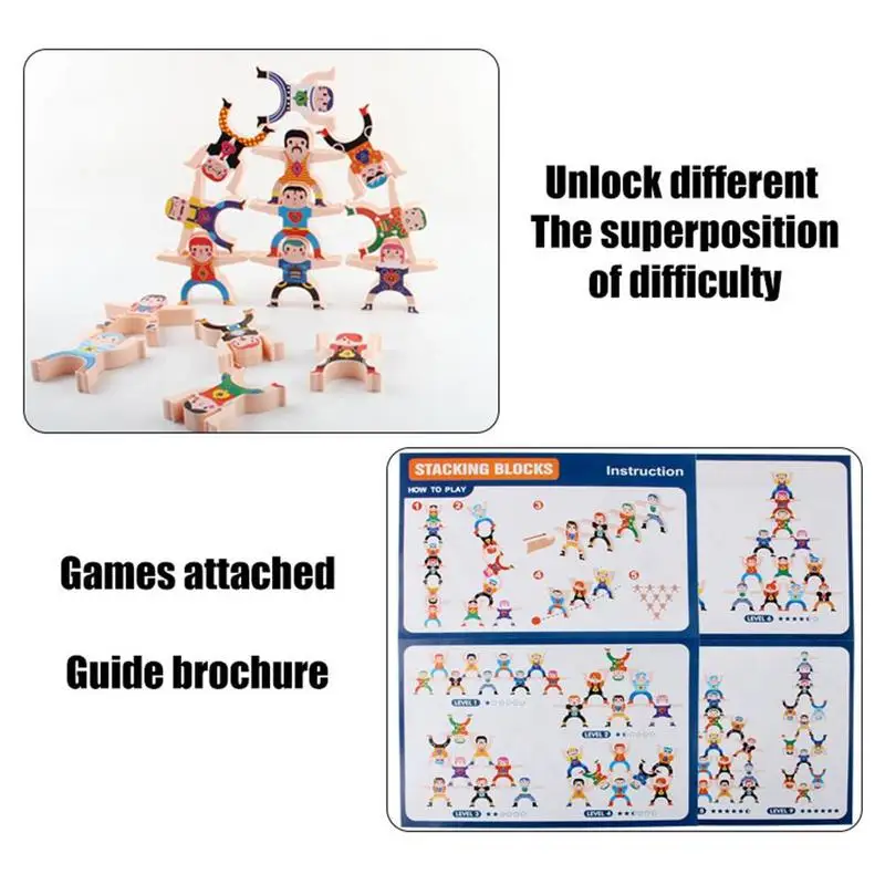 

Wooden Hercules Balance Blocks Children Stacking High Parent-Children Gifts Building Educational Toys Toys Blocks Interacti N8V7