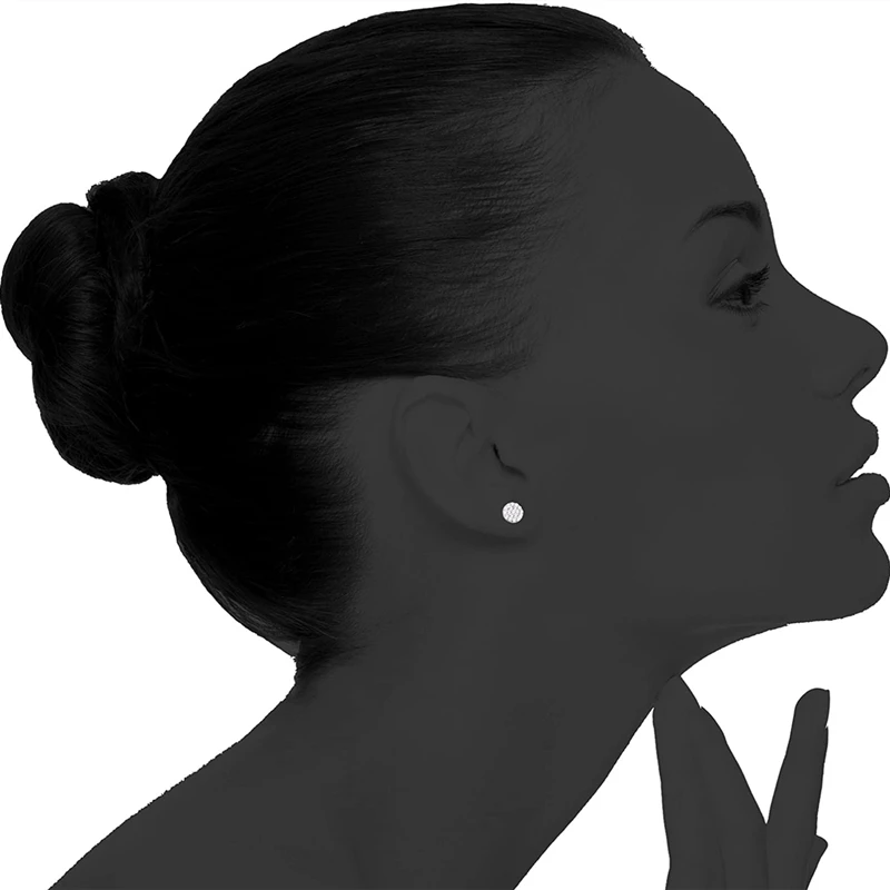 

Sodrov 925 Sterling Silver Simple Stud Earrings for Women Cute Small Earrings Jewelry Gifts Small Round Zircon Silver Earrings