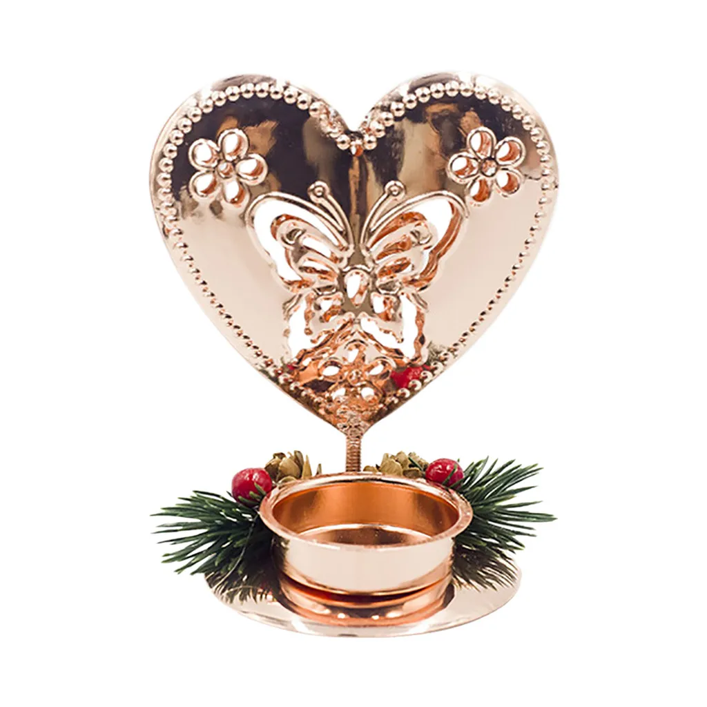 2019 Christmas Candle Holders Red Pine Cone Splice Candlestick Desktop Decoration New Year Craft Festival Party Supplies wedding | Дом и сад