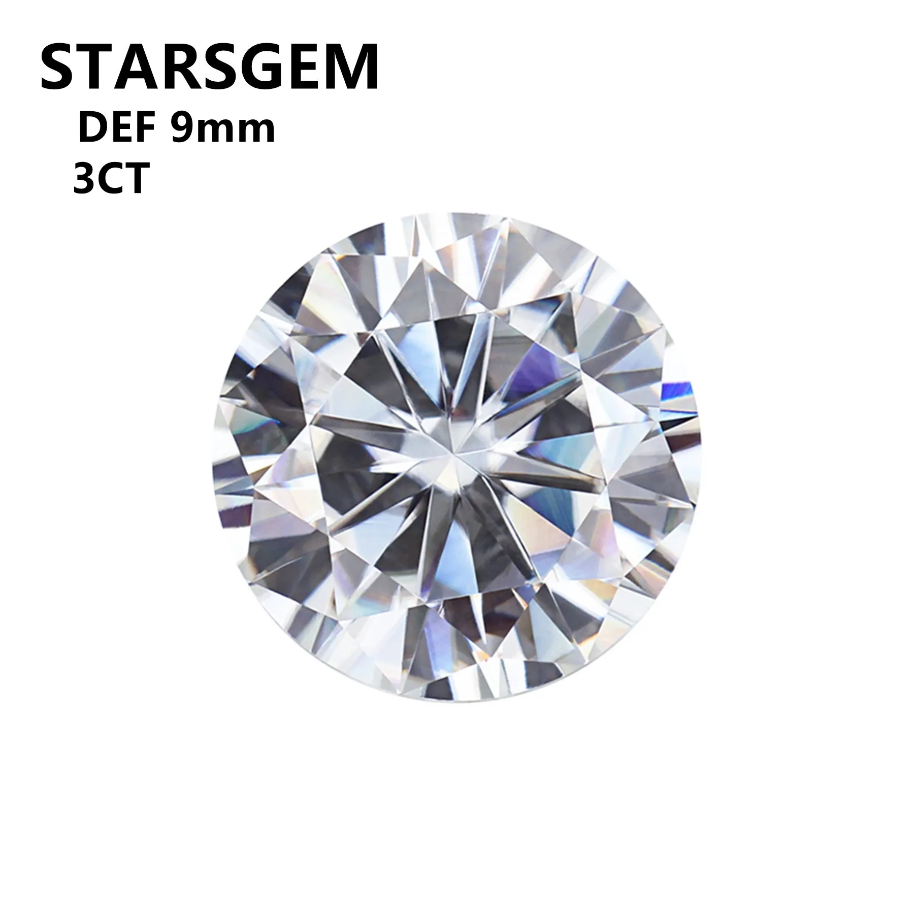 

Loose moissanites stone DEF color Round shape 9.0mm Brilliant cut Moissanites diamonds for jewelry making