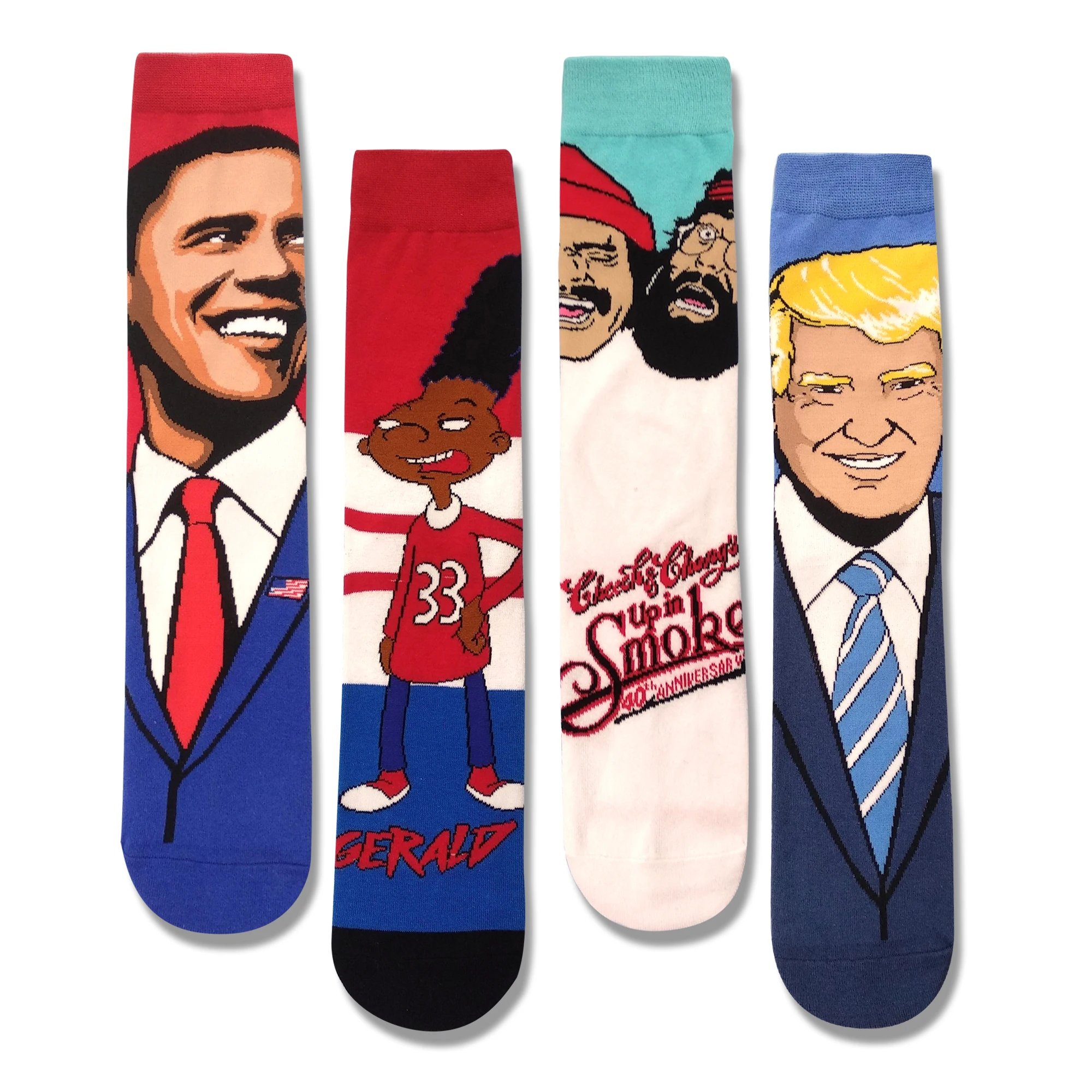 Смешные Обама 2020 Трамп носки унисекс повседневные уличные хип хоп с круглым