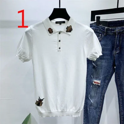 

2020 new self-cultivation simple half-sleeved men's shirt tide brand compassionate wild handsome t