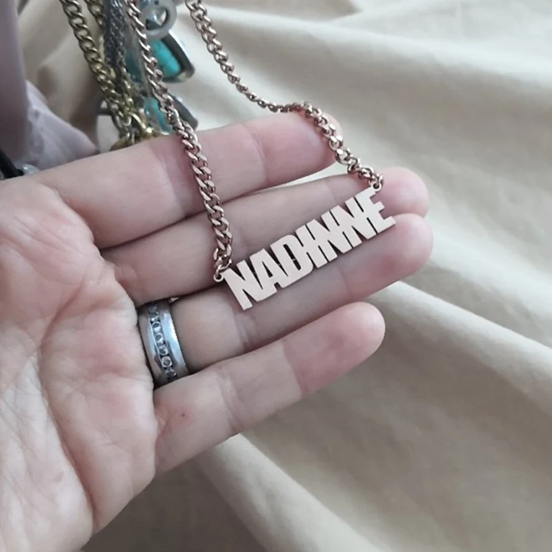 Кубинская цепочка на заказ ожерелья с именем Подвески ручной работы ювелирные