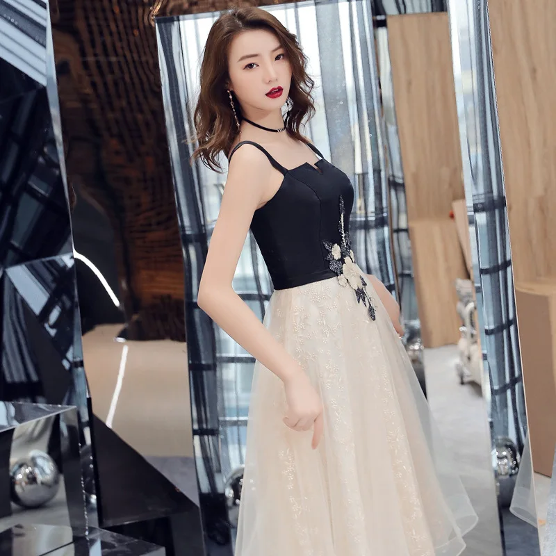 Черно-белое сексуальное вечернее платье из пряжи элегантное благородное для