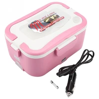12v24v 1 5l heated car electric lunch box stainless steel bento rice food warmer container for car home heating bento box set