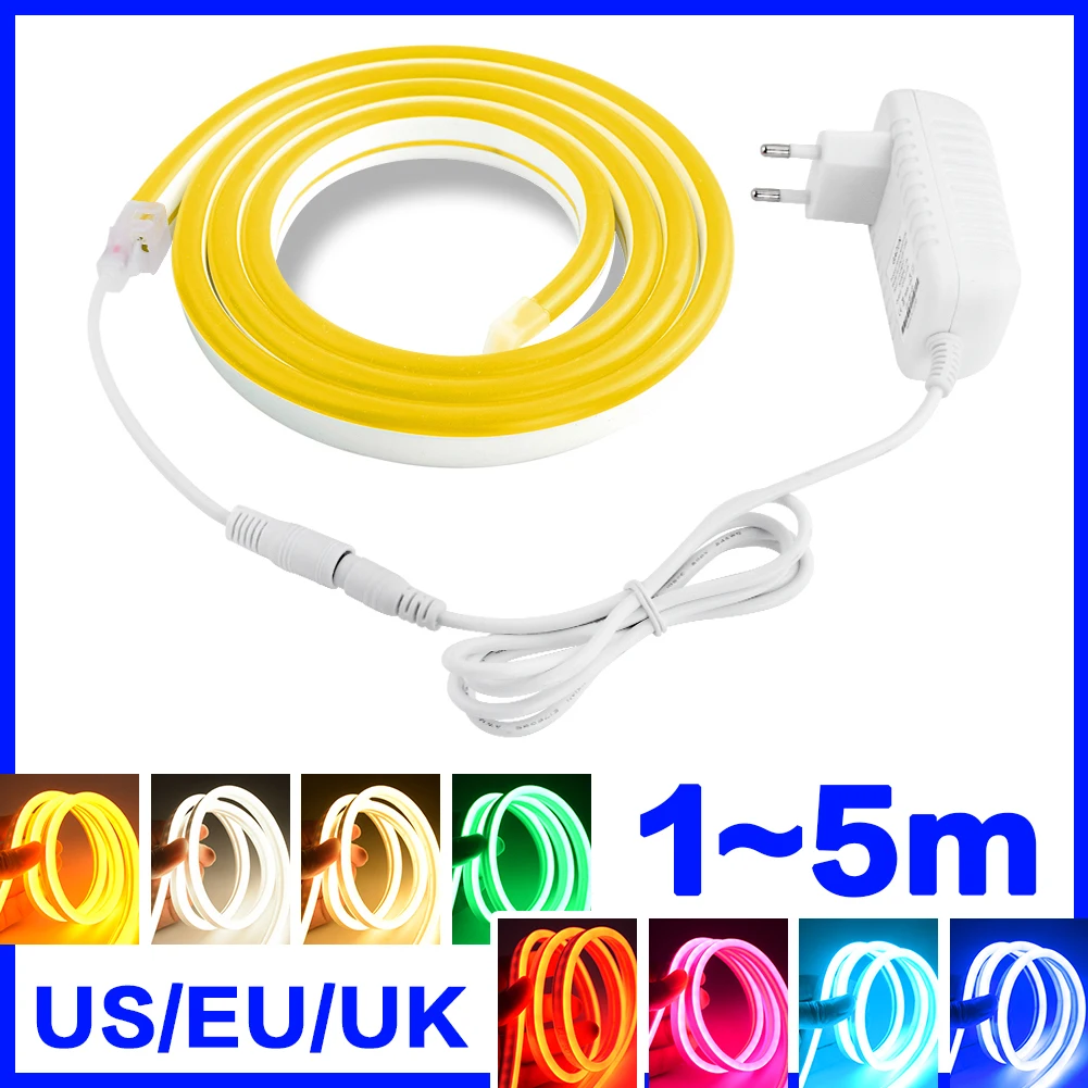 

12V Led Strip Waterproof Ribbon Led Neon Light IP65 2A power White Warm White Led Tape Light 2835 120Led/m Stage modeling light