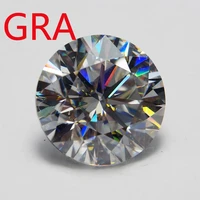 real 100 2 0 carat d color round brilliant cut moissanite stone beads 8 0mm vvs1 excellent with gra certificate